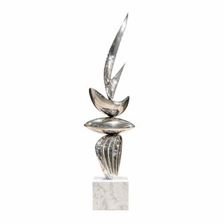 Mirror polished stainless steel abstract sculpture for luxury garden and villa, Indoor decor design VSS-109