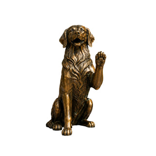 VICTORY bronze dog sculpture, a heartfelt pet memorial ornament for home interiors and commercial spaces 