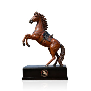 VICTORY artistic fiberglass horse sculpture as a decorative animal ornament for outdoor landscape