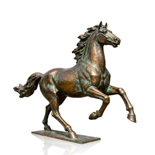 VICTORY VSB-02 Custom life-size bronze horse sculpture , detailed outdoor bronze artwork for garden and courtyard decor