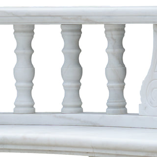 VICTORY VSM-77 Classical curved marble stone bench sculpture for luxury outdoor space