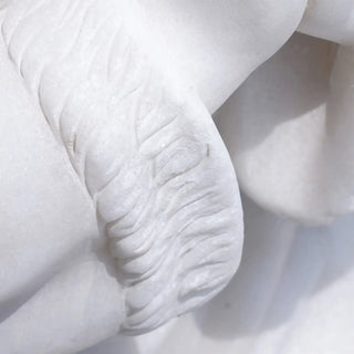 VICTORY VSM-98 Kneeling white marble angel sculpture for cemetery and memorial garden