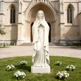 Victory Sculptures white marble praying Virgin Mary statue for religious church and garden decor